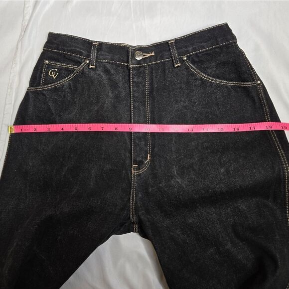 VINTAGE 80s dark wash high waist western Gloria Vanderbilt straight leg jeans 27 - Picture 10 of 11